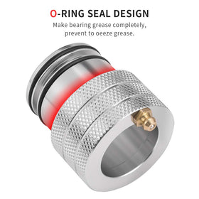 KEMIMOTO installed on Can‑Am X3 wheel demonstrating clean, precise grease delivery