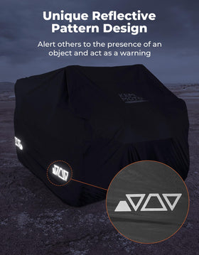 KEMIMOTO cover installed on ATV demonstrating outdoor protection