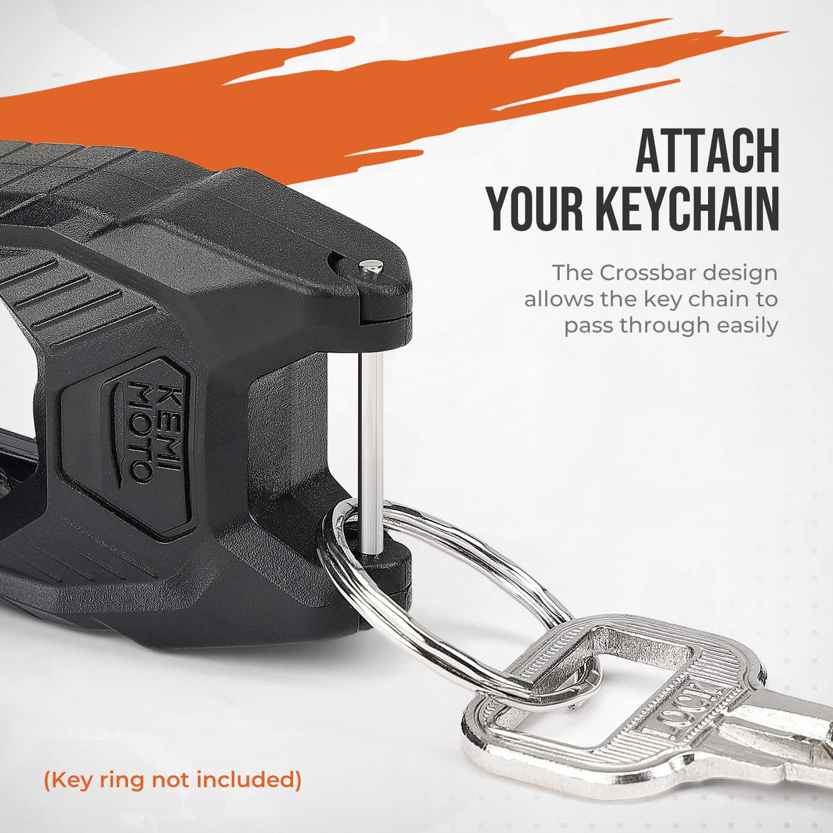 KEMIMOTO key shell installed on Ryker key fob for secure everyday use