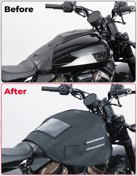 KEMIMOTO installed on a Touring Softail showing snug, secure fit