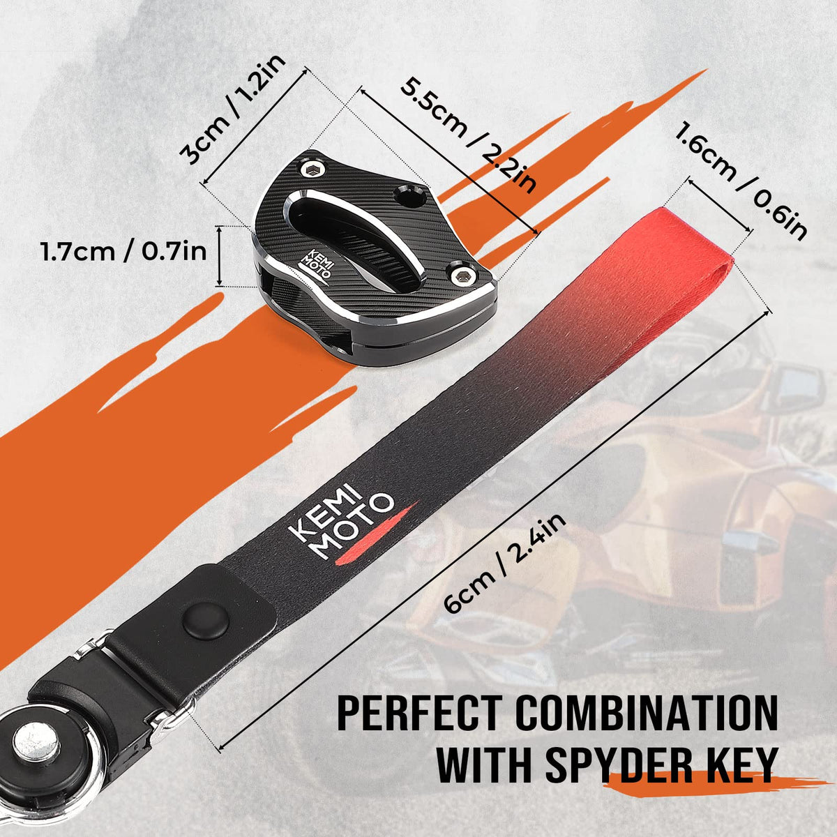 KEMIMOTO side profile highlighting slim aluminum design for style