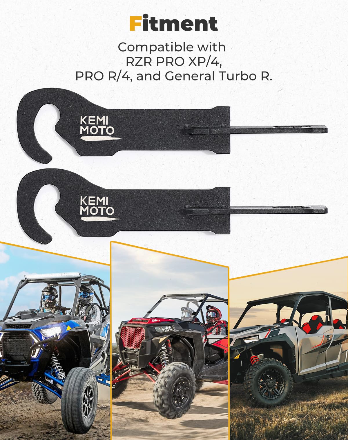 KEMIMOTO latch installed on RZR door improving fit and airflow