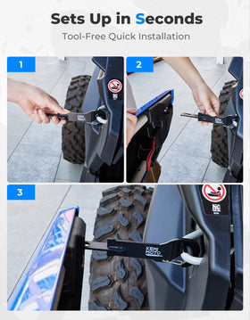 KEMIMOTO in-use on trail enhancing cabin comfort while driving
