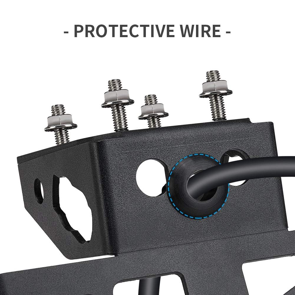 KEMIMOTO license plate bracket with aftermarket turn signal compatibility