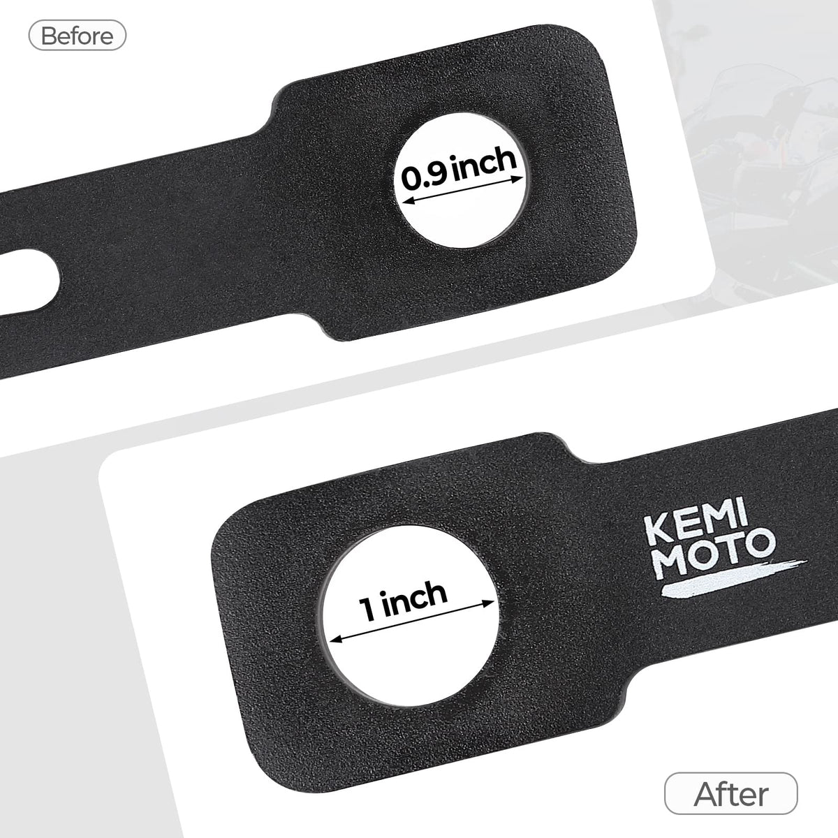 KEMIMOTO bracket installed on a Sportster demonstrating low-profile rear appearance