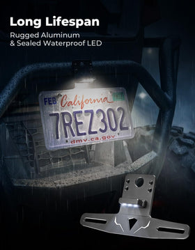 KEMIMOTO license plate holder installed with turn lights for compliance