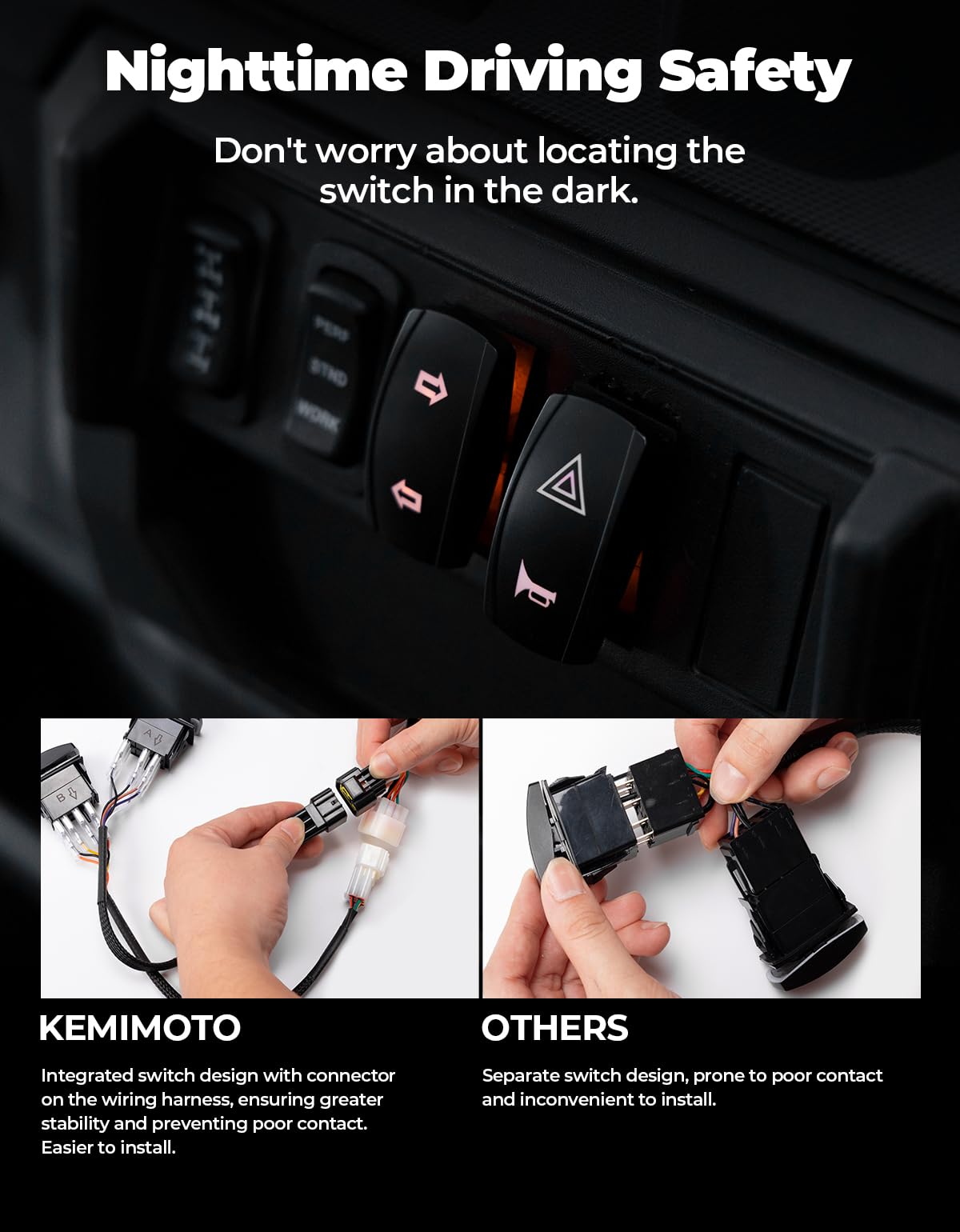KEMIMOTO lighted license-plate holder illuminated improving night compliance