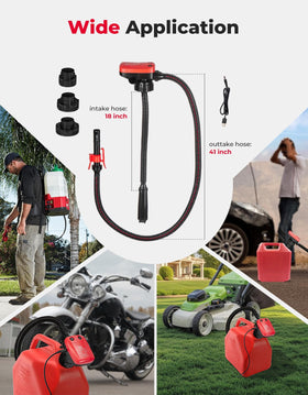 KEMIMOTO pump on a garage workbench highlighting ready-to-use convenience