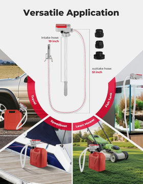 KEMIMOTO in garage setting with tools, illustrating convenient on-site refueling