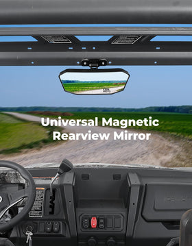 KEMIMOTO lifestyle shot on golf cart highlighting improved rear sightlines