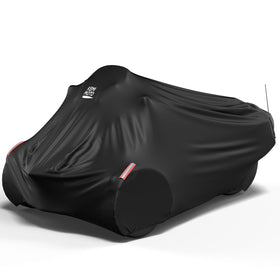 KEMIMOTO lifestyle scene with outdoor parked Spyder showing long-term protection