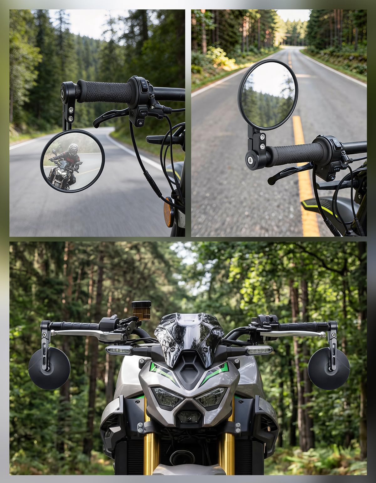 KEMIMOTO lifestyle shot on open road demonstrating durable build and real-world visibility