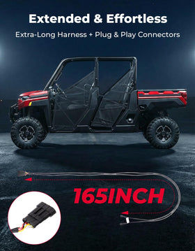 KEMIMOTO UTV on trail with signals active showing on-road readiness