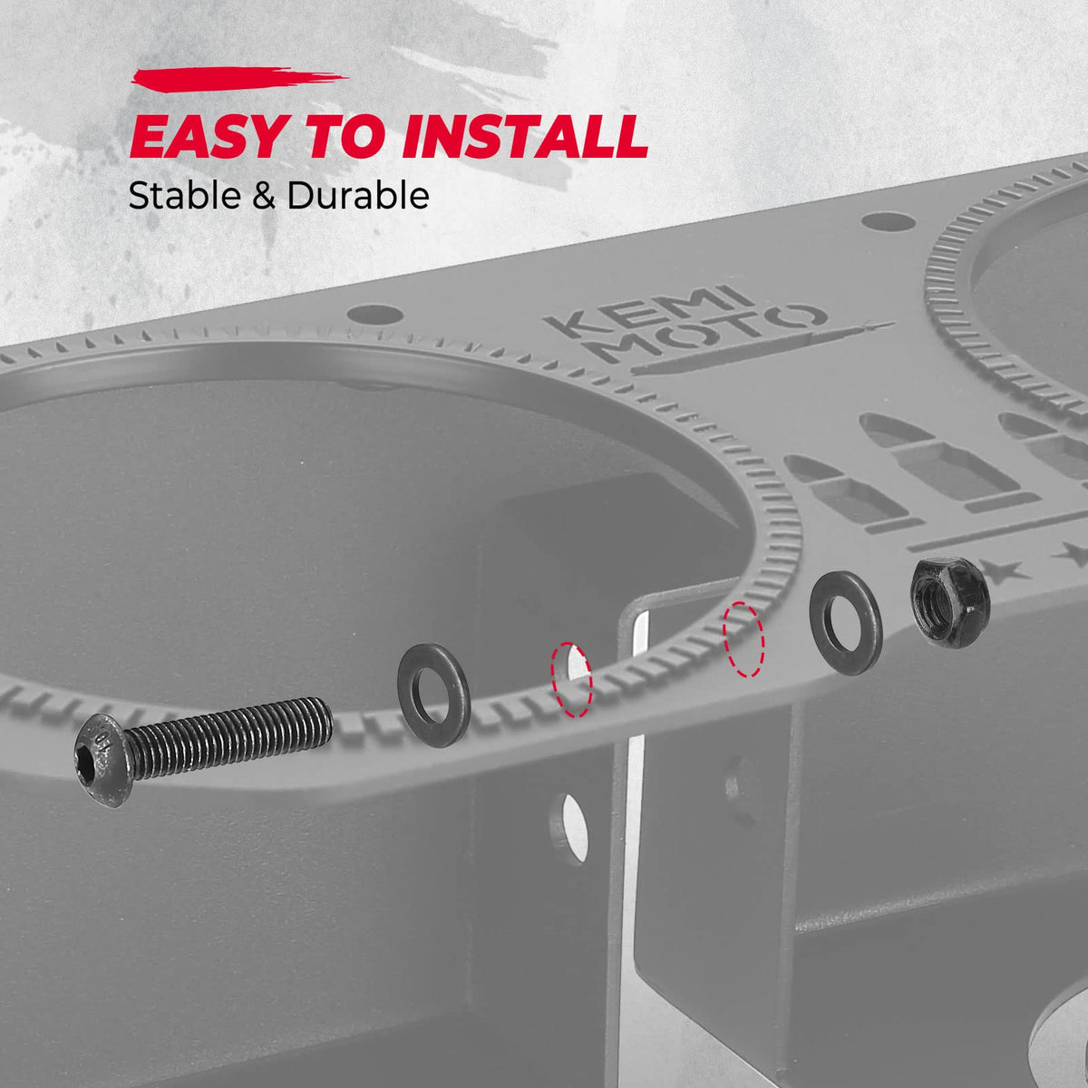 KEMIMOTO M8 screws and two mounting positions for flexible setup