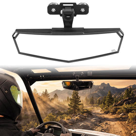 KEMIMOTO front view of mirror showing wide-angle reflection benefit