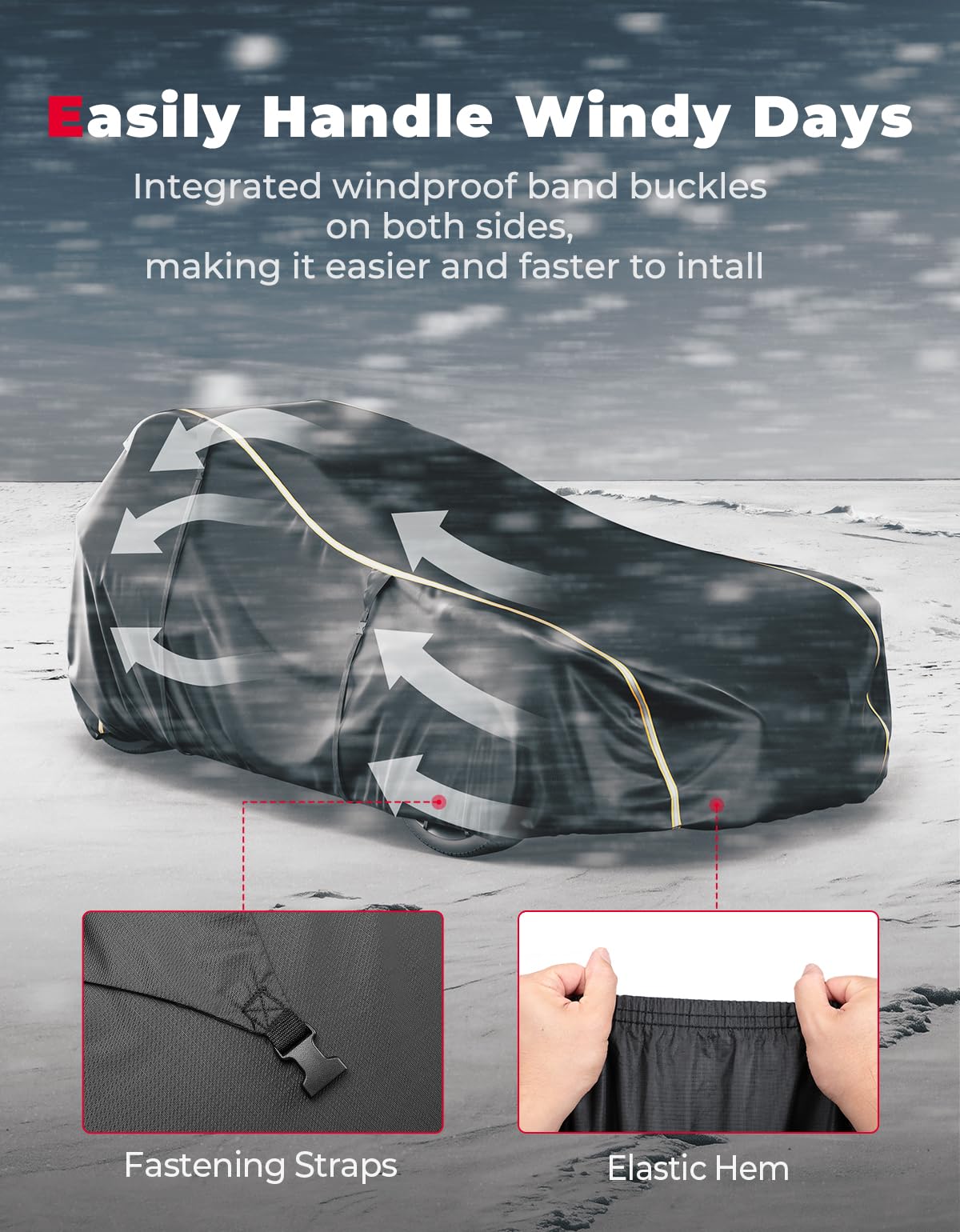 KEMIMOTO MAX reflective strip detail improving nighttime visibility and safety
