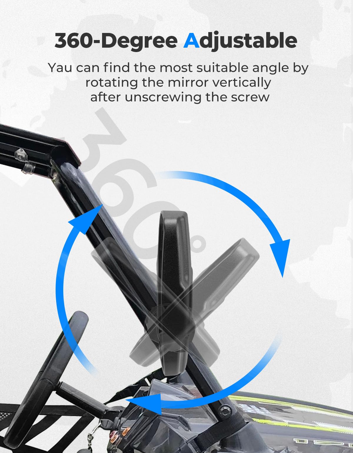 KEMIMOTO adjustable ball joint close-up enabling precise viewing angles