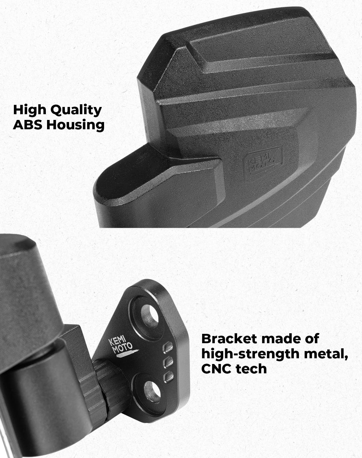 KEMIMOTO adjustable arm demonstrating angle adjustment for custom sightline