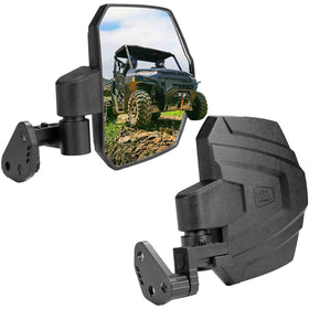 KEMIMOTO front view mirror showing wide glass and improved visibility