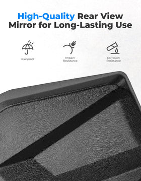 KEMIMOTO mirror in use on trail illustrating stable view while driving off-road