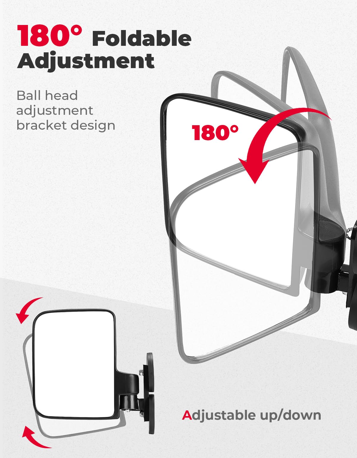 KEMIMOTO mirror mounted on tractor left side offering improved rear awareness