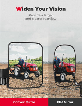 KEMIMOTO mirror installed on zero-turn mower increasing safety while mowing