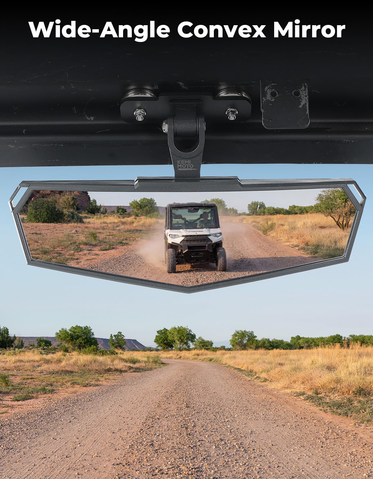 KEMIMOTO mirror on forklift showing safer reversing benefit