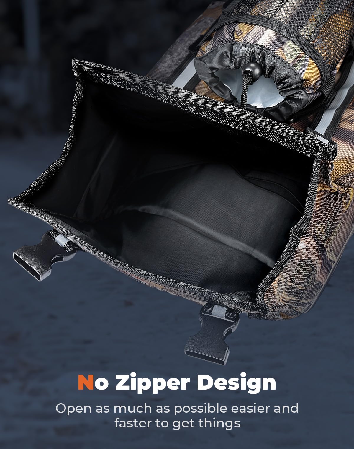 KEMIMOTO bag mounted on ATV fender demonstrating secure fit