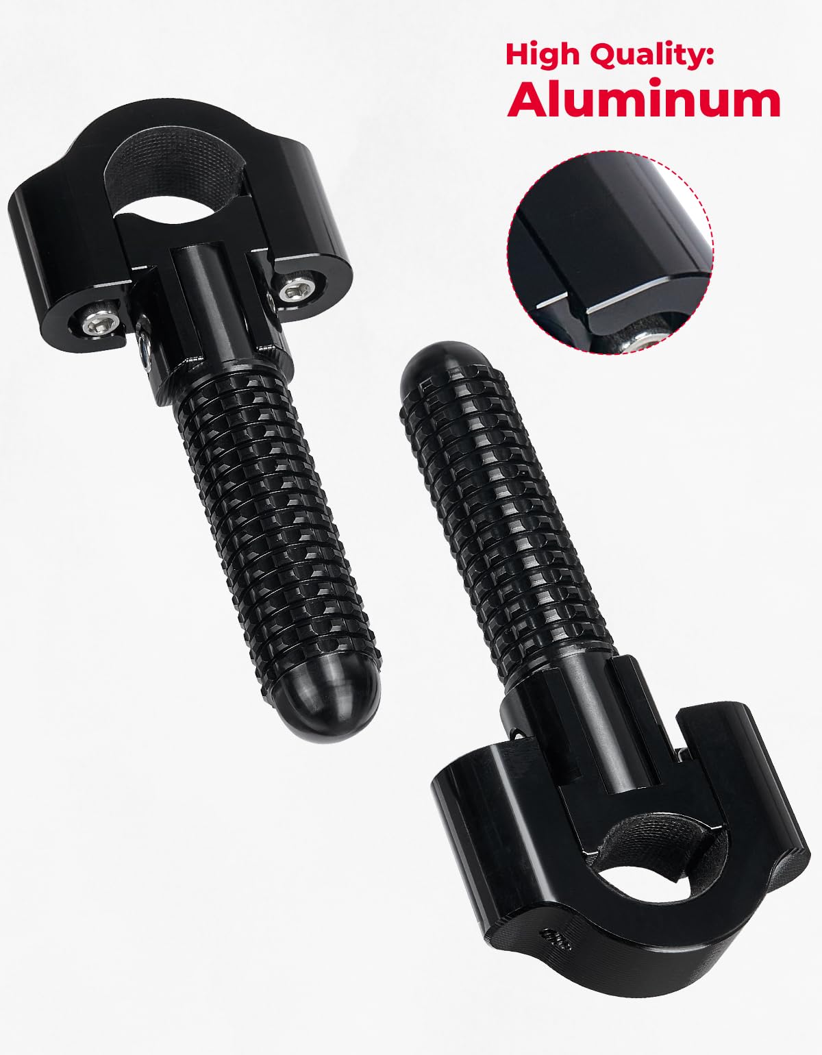 KEMIMOTO peg mounted on adventure bike demonstrating added comfort