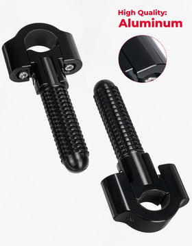 KEMIMOTO peg mounted on adventure bike demonstrating added comfort