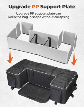 KEMIMOTO mounted on ATV rear rack demonstrating tool-free installation