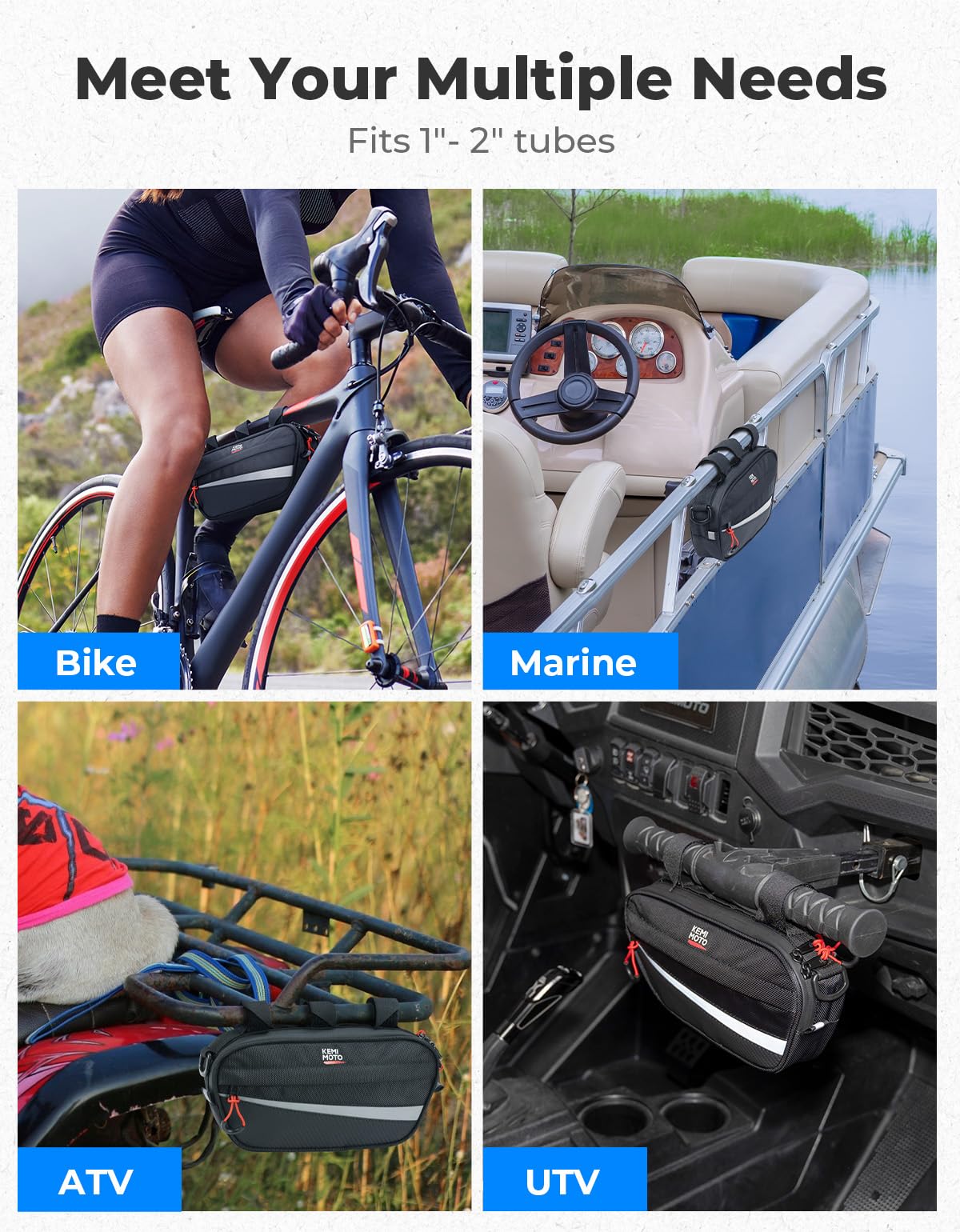 KEMIMOTO mounted on a UTV roll cage for convenient reach and stability