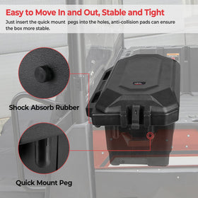 KEMIMOTO open interior showing 45.3L capacity for organized gear