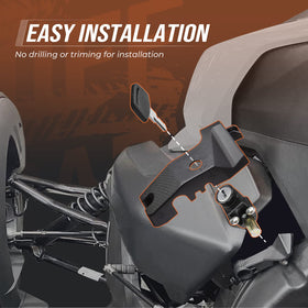 KEMIMOTO package contents showing lever, cover, lock and two keys benefit