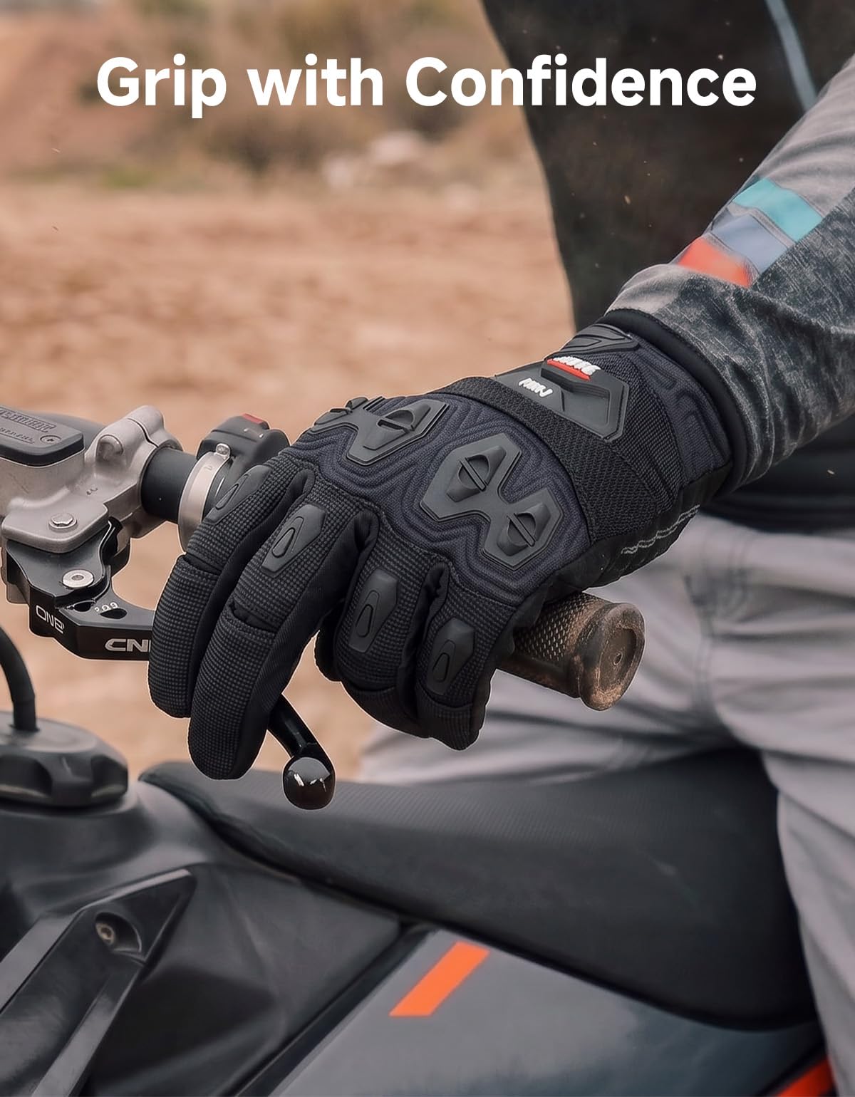 KEMIMOTO detailed palm silicone grip for improved handlebar control