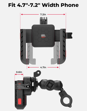 KEMIMOTO phone shown portrait and landscape for versatile viewing benefit