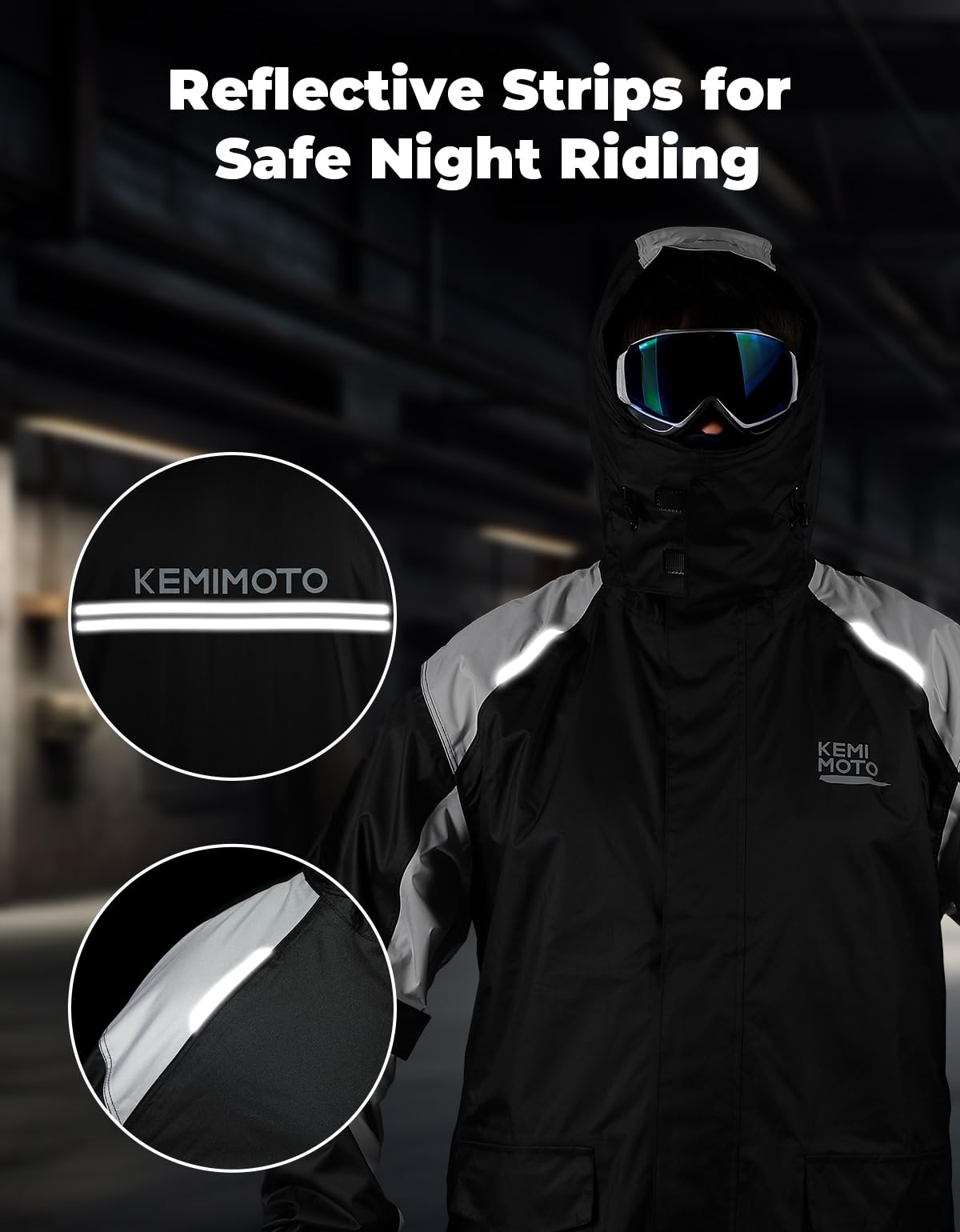 KEMIMOTO pocket and zipper detail showing secure storage and easy access