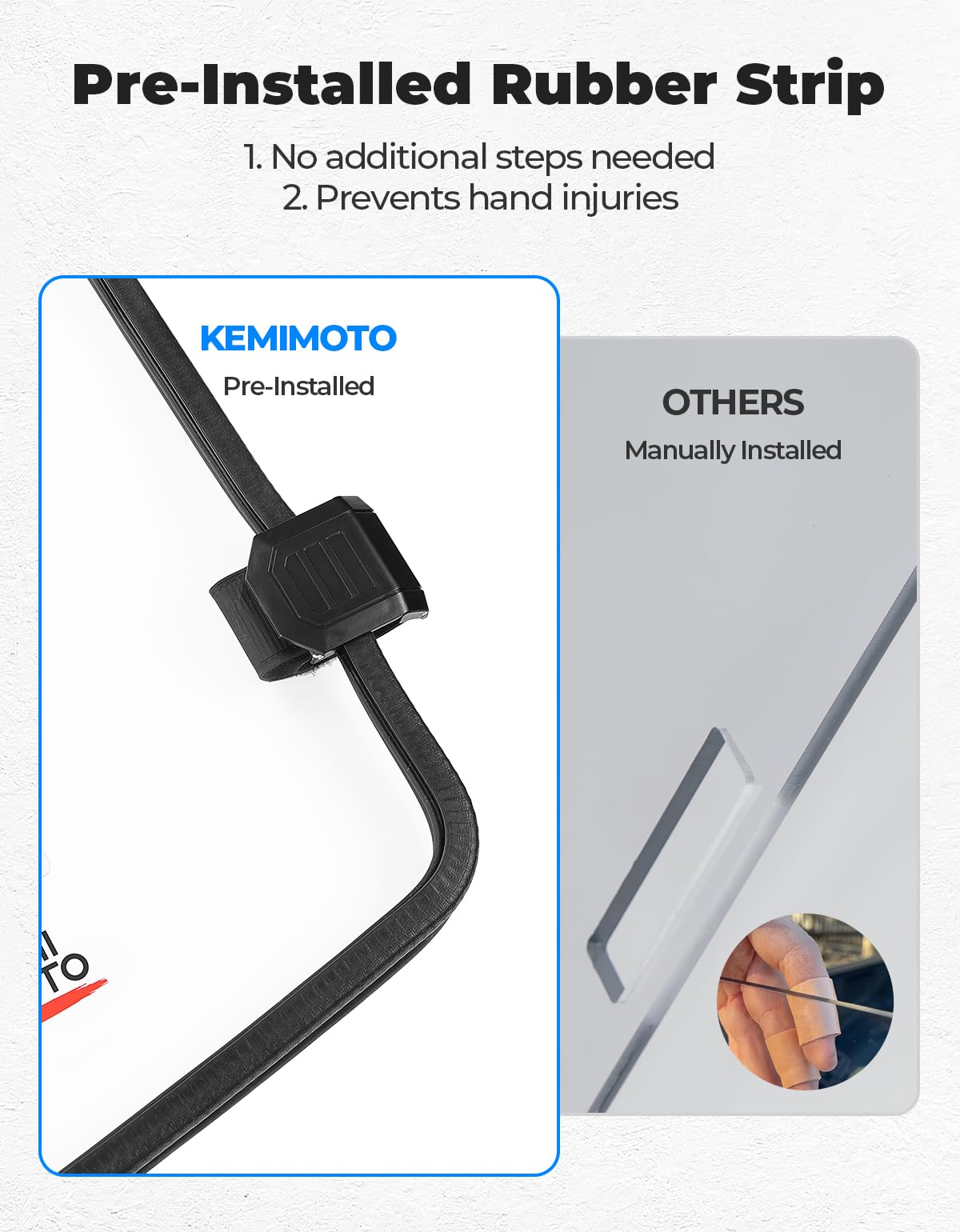 KEMIMOTO polycarbonate surface close-up for shatter resistance