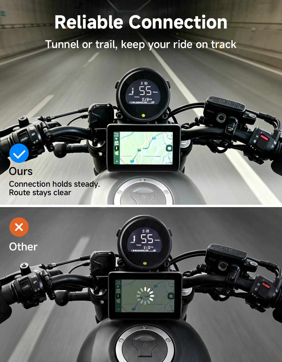 KEMIMOTO screen with water droplets illustrating IP67 waterproof protection