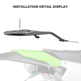KEMIMOTO rear rack in use with tail bag showing practical gear-carrying benefit