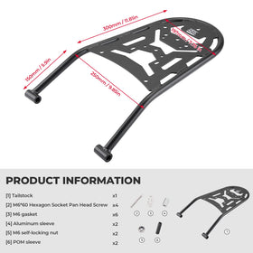 KEMIMOTO rear rack powder-coat texture close-up resisting scratches and corrosion