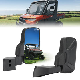 KEMIMOTO front view of door-mounted mirror showing fit and finish and clear visibility