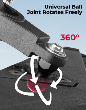 KEMIMOTO die-cast joint detail showing vibration-resistant stability