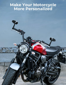 KEMIMOTO lifestyle riding shot illustrating clearer rear view and anti-dazzle benefit