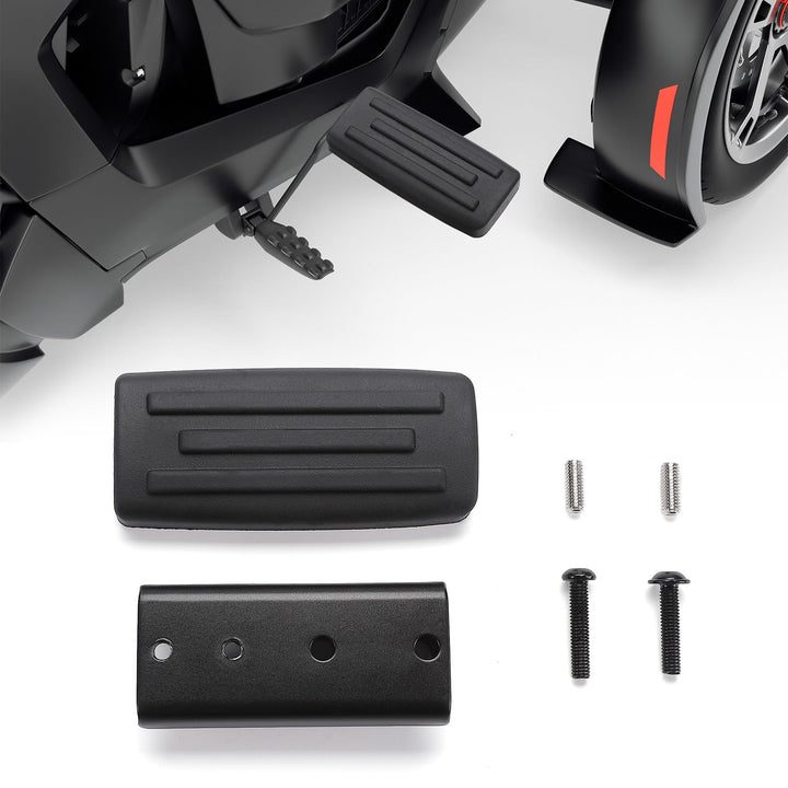 KEMIMOTO front view of Ryker brake pedal showing fit and finish for confidence