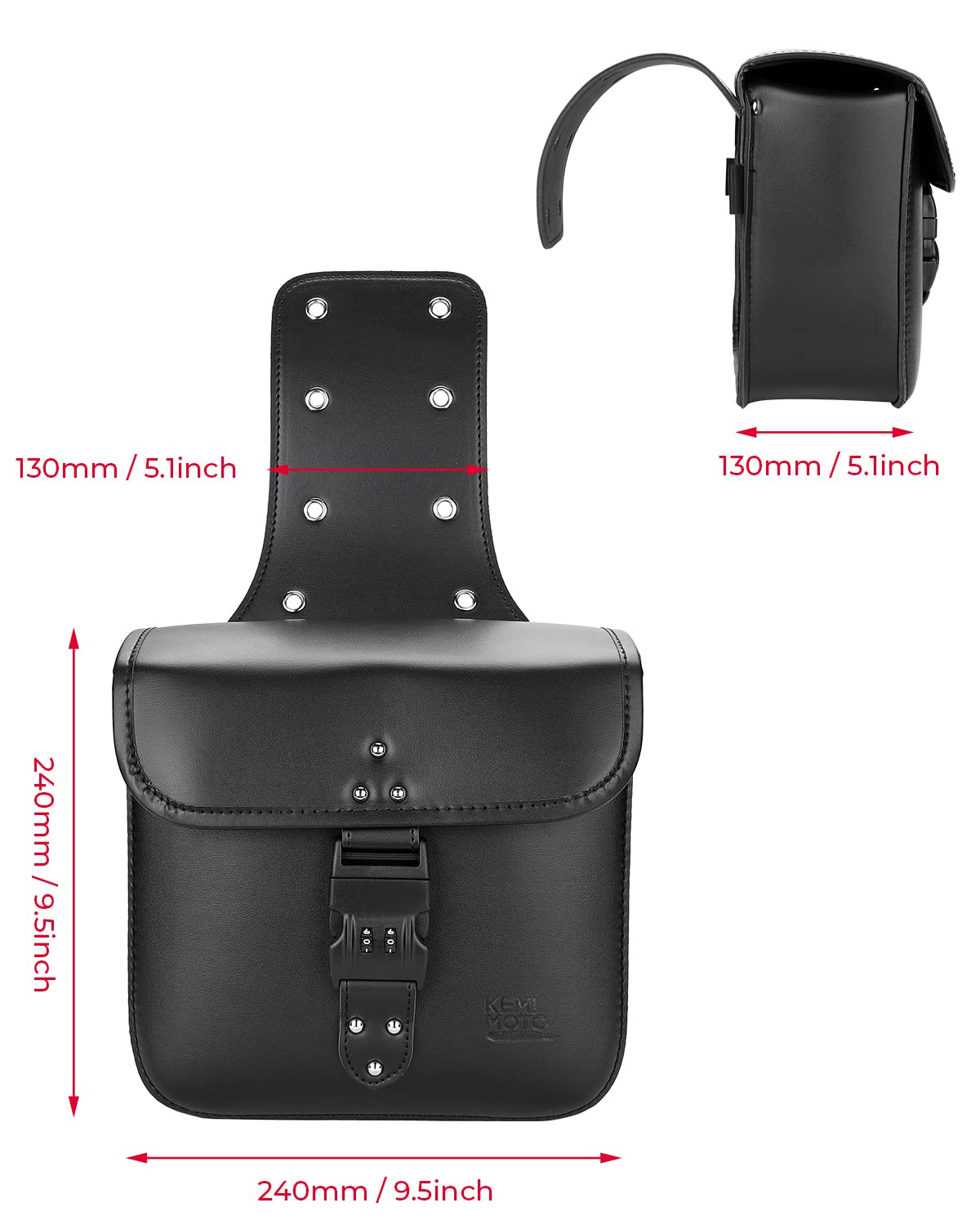 KEMIMOTO lifestyle ride shot with saddlebags adding storage and style