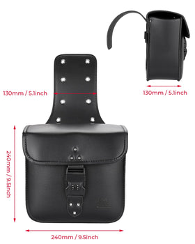 KEMIMOTO lifestyle ride shot with saddlebags adding storage and style