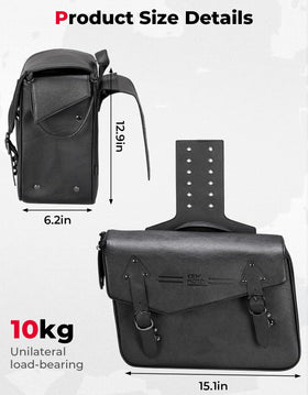 KEMIMOTO saddlebags beside helmet showing relative size and capacity