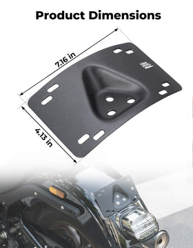 KEMIMOTO bracket beside ruler showing size and bolt spacing for fit verification