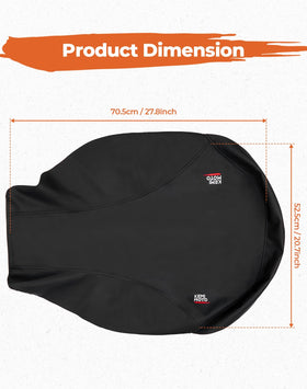 KEMIMOTO covered seat on muddy trail protecting original upholstery from dirt